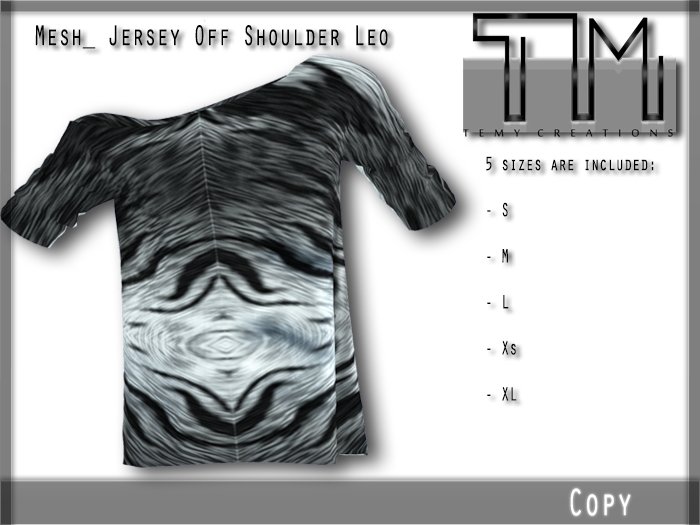 [TM] Mesh_ Jersey Off Shoulder Leo