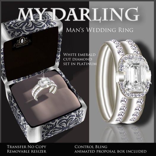 Exquisite My Darling Man's Ring - Platinum