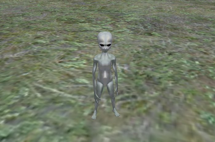ARM - A Rigged Mesh - Roswell Alien!