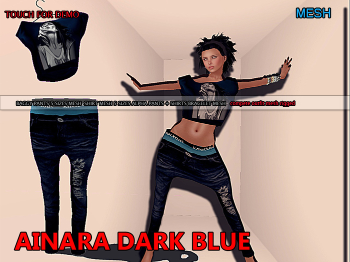 ..::Knockout!..:: AINARA BLUE DARK MESH 
