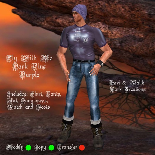 Fly With Me Dark Blue Purple