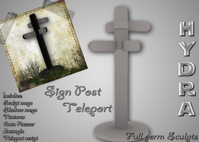 [HYDRA] Sign Post Sculpt with Teleport Script