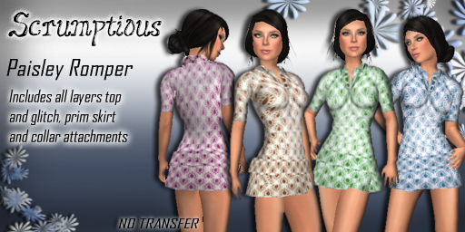 Scrumptious Paisley Romper Amethyst