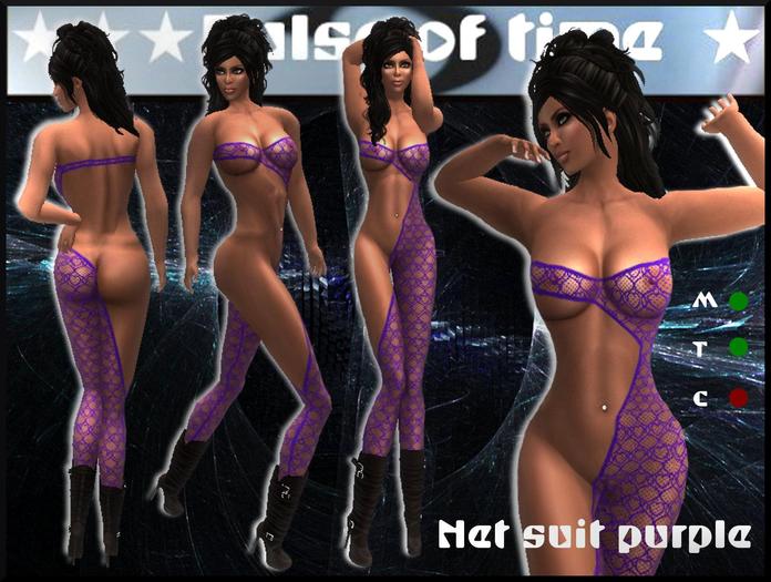 Pulse of time Net suit purple