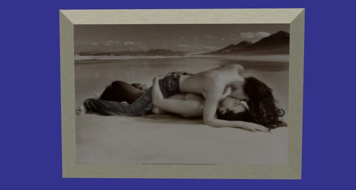 Kissing Brunette Girl on Top