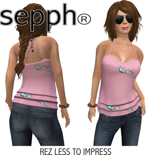 MESH Tanktop SEPPH Stars Pink.