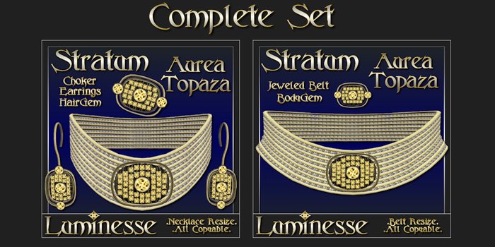 * * OUTLET PRICE * * STRATUM Aurea Topaza Complete Set - Topaz Gold