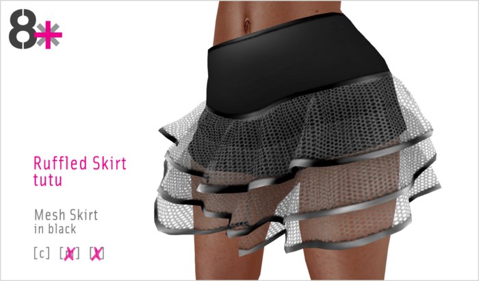 8+ // Ruffled Black Tutu