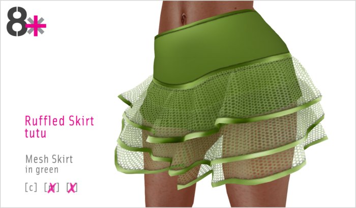 8+ // Ruffled Green Tutu