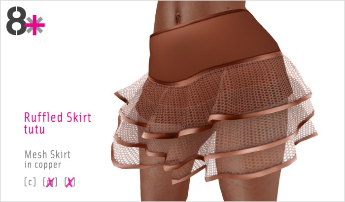 8+ // Ruffled Copper Tutu