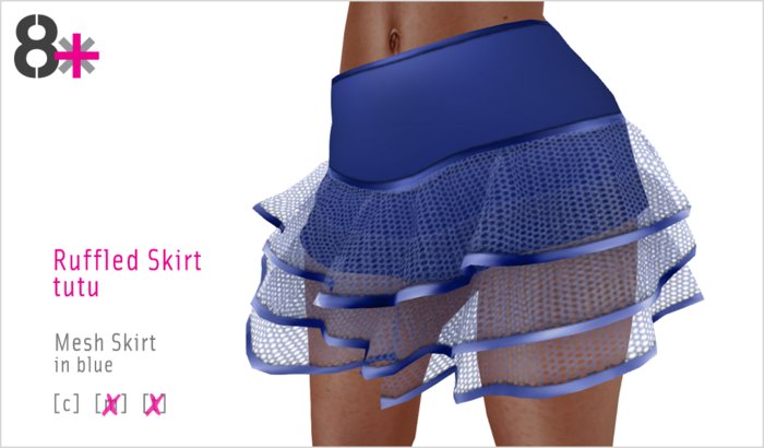 8+ // Ruffled Blue Tutu