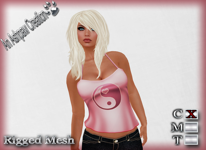YinYang Tank Top (Rigged Mesh) - Cranberry