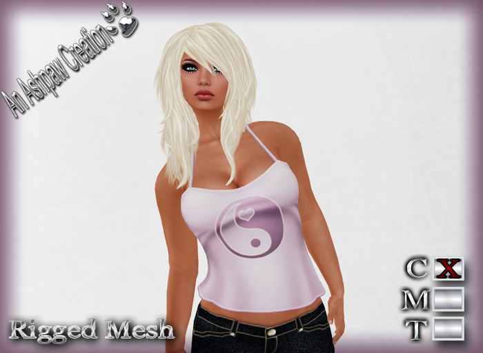YinYang Tank Top - (Rigged Mesh) - Lilac
