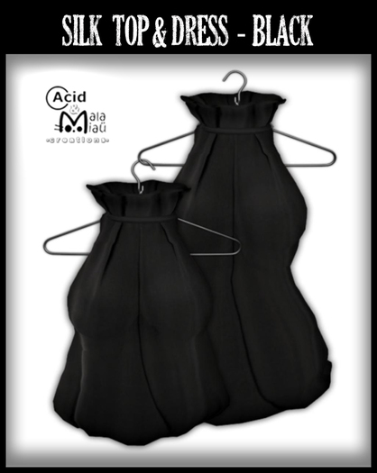 .:A&M:. Silk Top - Black
