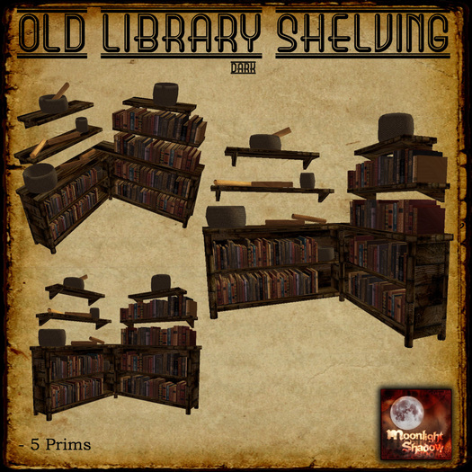 "Moon_Sha" Old Library Shelving Dark