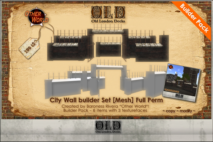 City Wall builder Set [Mesh] Full Perm