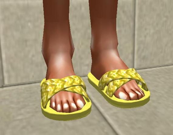Zig Zag Yellow Slipper