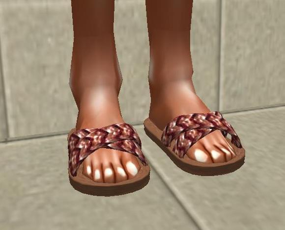 Zig Zag Red Slipper