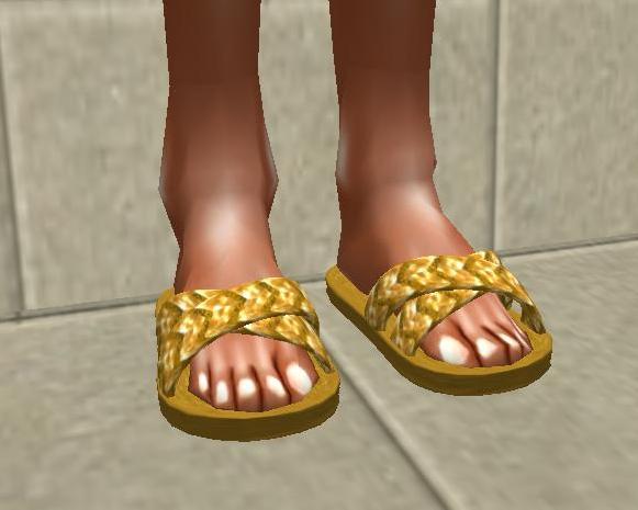 Zig Zag Gold Slipper