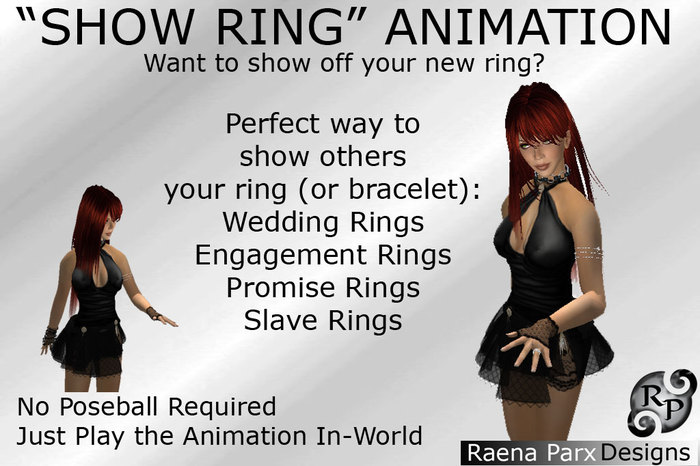 ANIMATION: "SHOW RING" POSE (ANIMATION ONLY)- Show off your new ring or bracelet  - *RPD*