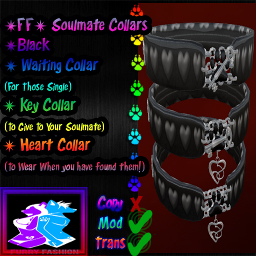 ~FF~ Soulmate Collars Set Black