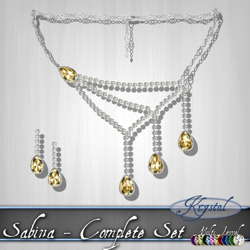 ::: Krystal ::: Sabina Complete Set - Silver (MultiJewel)
