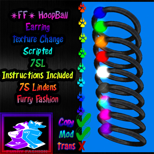 ~FF~ HoopBall Earring