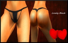 ++ Lovely in Black - Sexy V-String ++