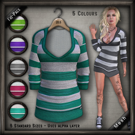 20.FIVE Mesh Spencer - Striped