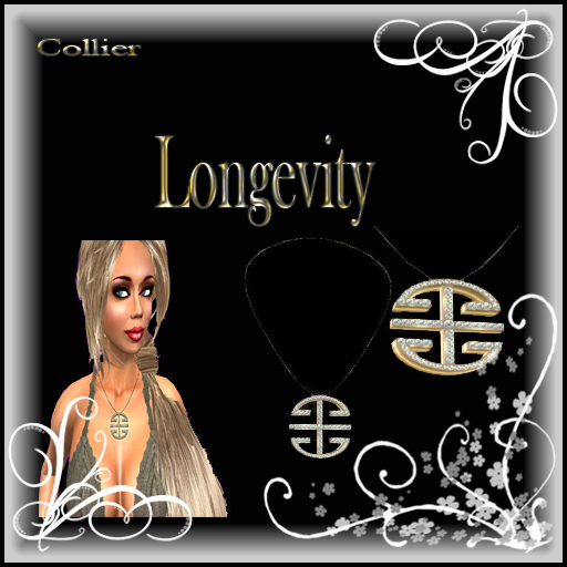 Collier LONGEVITY or et diamants