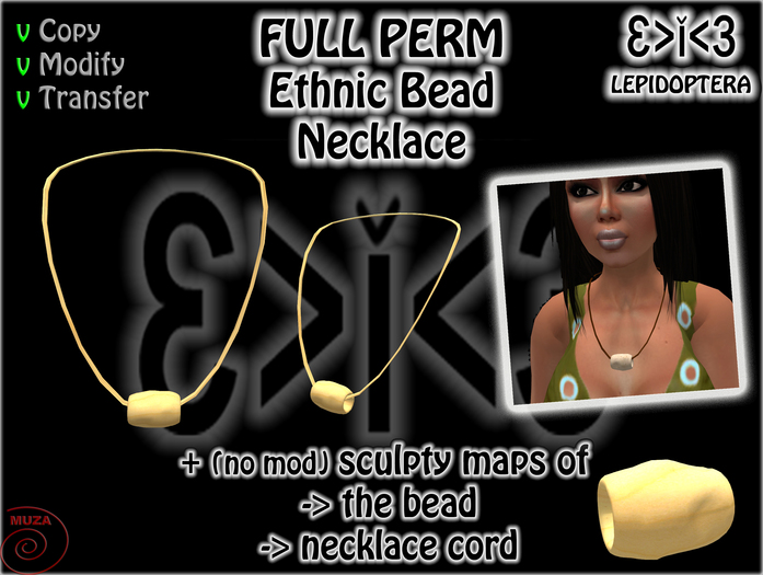 }>i<{ Ethnic Bead Necklace FULL PERM