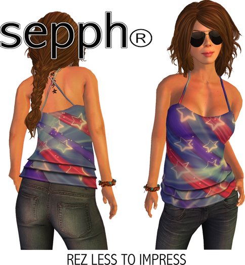MESH. Tanktop sepph Stripes & Stars 