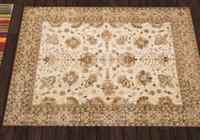 *Critters in the Attic* Beige Traditional Flower Rug