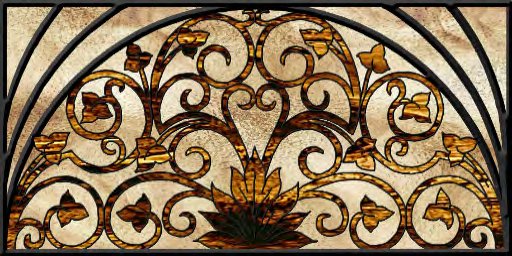 A***Gold Leaf Stained Glass arch