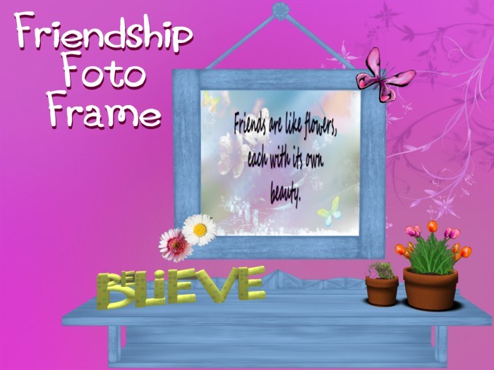 Friends and Flowers Foto Frame