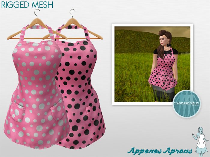 Apponos Aprons: Denver Polka: Carnation Set
