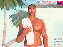 Full Perm Mesh Men's Towel over the shoulder AO Scripted - Fashion Kit