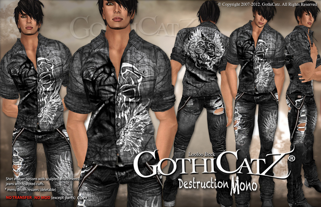>>GothiCatz<< Destruction Mono (male)