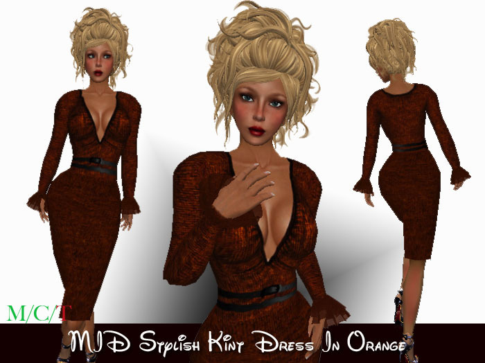 *MID*Stylish Knit  In Orange