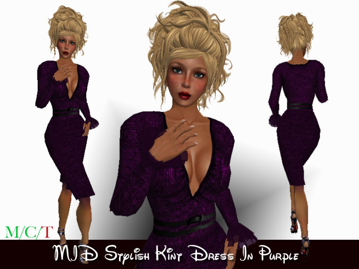 *MID*Stylish Knit  In Purple