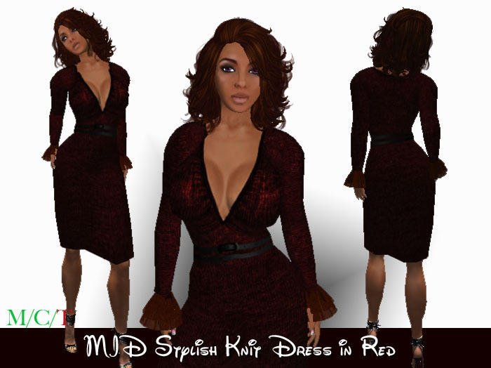 *MID* Stylish Knit  In Red