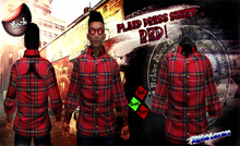 [UnderDogs] - Plaid Dress Shirt - RED - MESH
