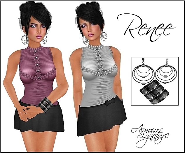 Amour Signature - Renee MESH Outfit - Rose