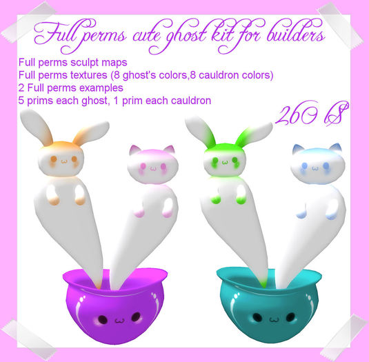 Full Perms Cute ghost kit for builders
