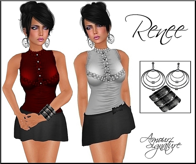 Amour Signature - Renee MESH Outfit - Crimson