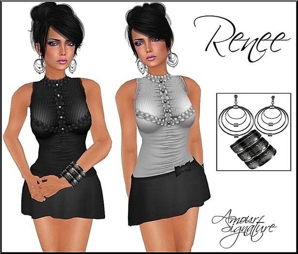 Amour Signature - Renee MESH Outfit - Black