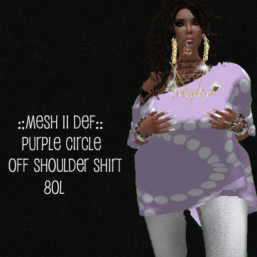 ::Mesh II Def:: P circle Ladies Jersey Off Shoulder Sweater