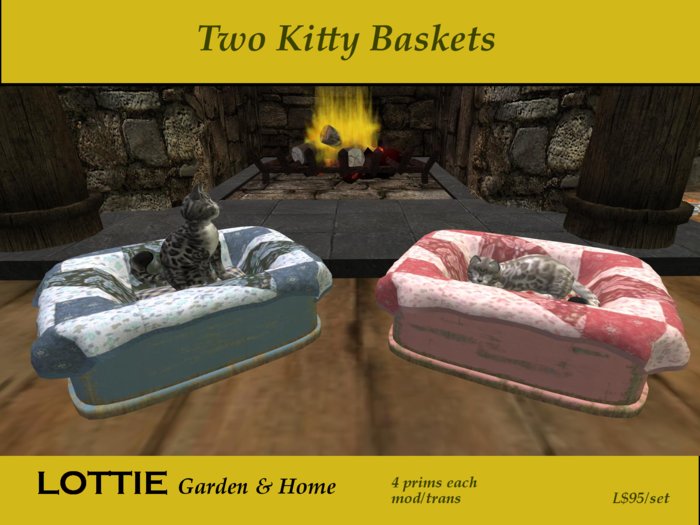 * LOTTIE Set of Two Kitty Baskets