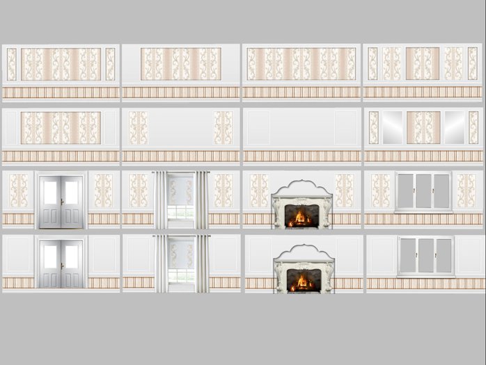 WhiteBeige Wall Texture Set - Full Perm