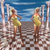 Blossom yellow mesh dress